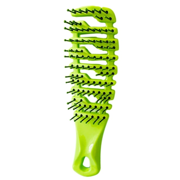 Hollow Out Hair Brush with Soft Handle Scalp Massage Comb Smooth Hair Detangler Curly Hair Brush for Home Personal Use Travel