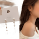 thumbnail image 1 of Aros Perlas Colgantes Mujer Largos Cute Aritos Perlitas, 1 of 3