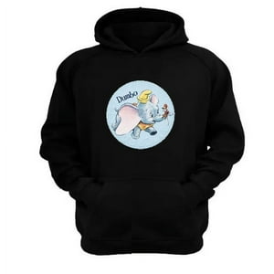 Genérico - Polerón Canguro Elefante Dibujos Animados Negro Talla L Unisex