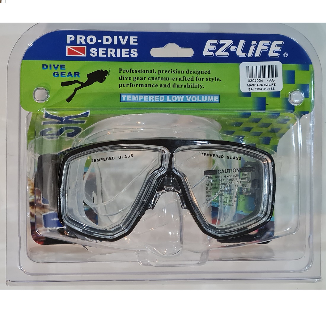 Ez-Life - Mascara Para Buceo Transpar Ajustable Silicona Templa Adulto