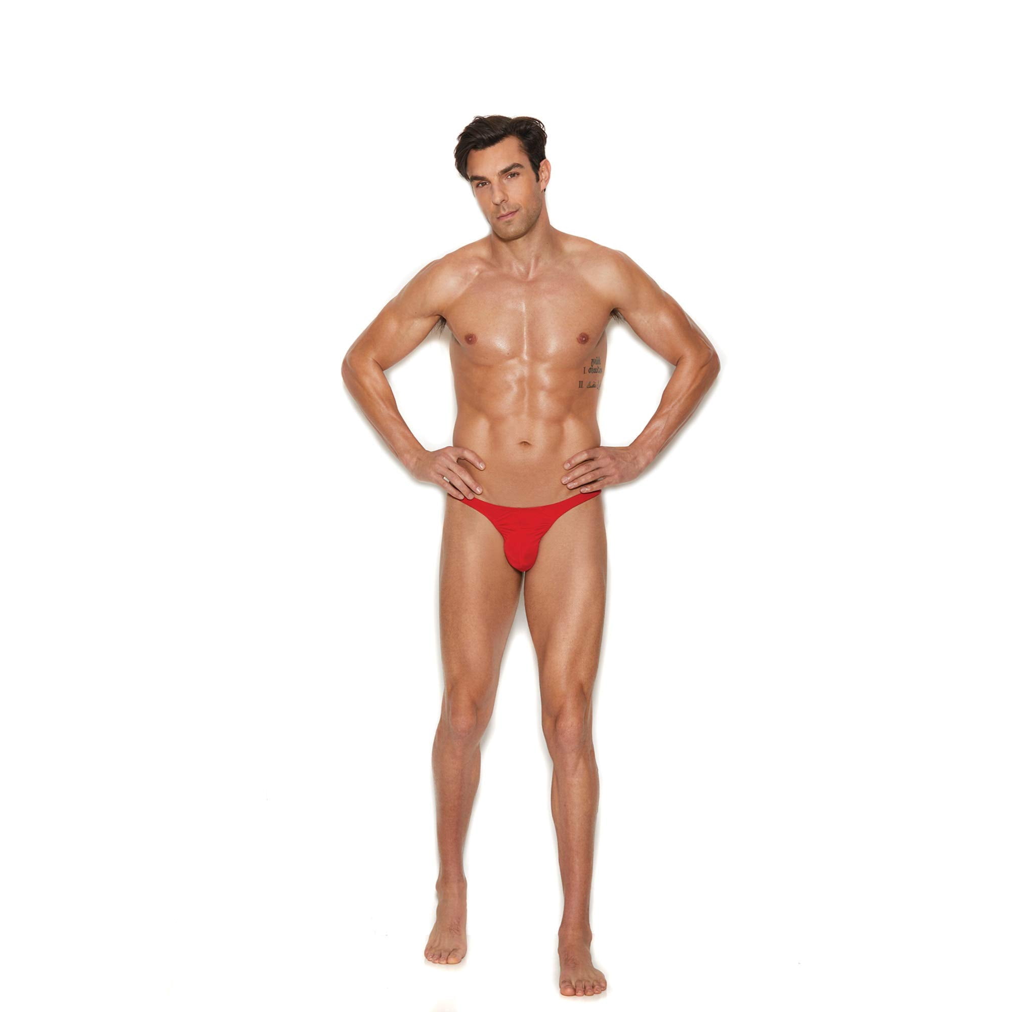 Tanga Con Microbolsa Para Hombre Elegant Moments, Color Rojo
