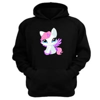 Genérico - Polerón Canguro Mi Pequeño Pony Negro Talla Xl Unisex