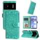 thumbnail image 2 of Funda tipo cartera FOXDOCK para Xiaomi Poco M5 4G , diseño girasol en relieve, cuero PU, cierre magnético, soporte y tarjetero, 2 of 5