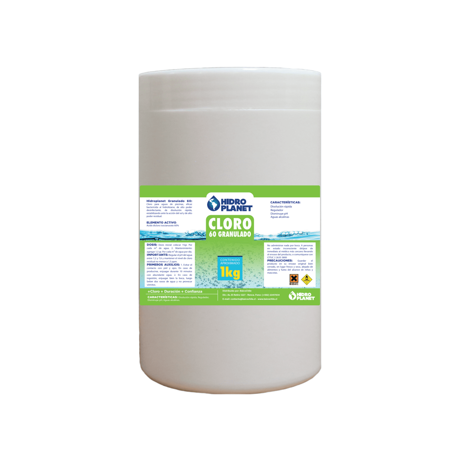 Genérica - Cloro Granulado Para Piscina, Pote 1kg