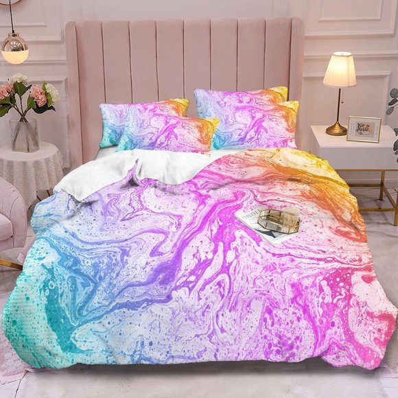 Tie Die Rugs Quilt Duvet Cover Set Pillowcase Bedroom Decor Home Textiles3-Piece Bedding Set