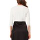 thumbnail image 3 of INSPIRE CHIC Chaqueta de Mujer de Manga 3/4 sin Cuello con Pliegues y Frente Abierto XS Blanco, 3 of 6