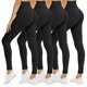 thumbnail image 1 of Pack de 4 leggings NexiePoch para mujer, cintura alta, control de barriga, 1 of 5