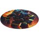 thumbnail image 1 of Bomberos Alfombra Redonda de Felpa Coral, Antideslizante, No Desprende Pelusas, Lavable y Duradera para Salón, Dormitorio y Habitación de Niños 60cm, 1 of 6