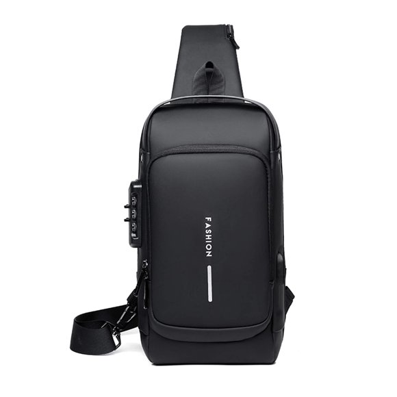 Bolsa bandolera FANDARE 41x15x81 cm USB impermeable negra