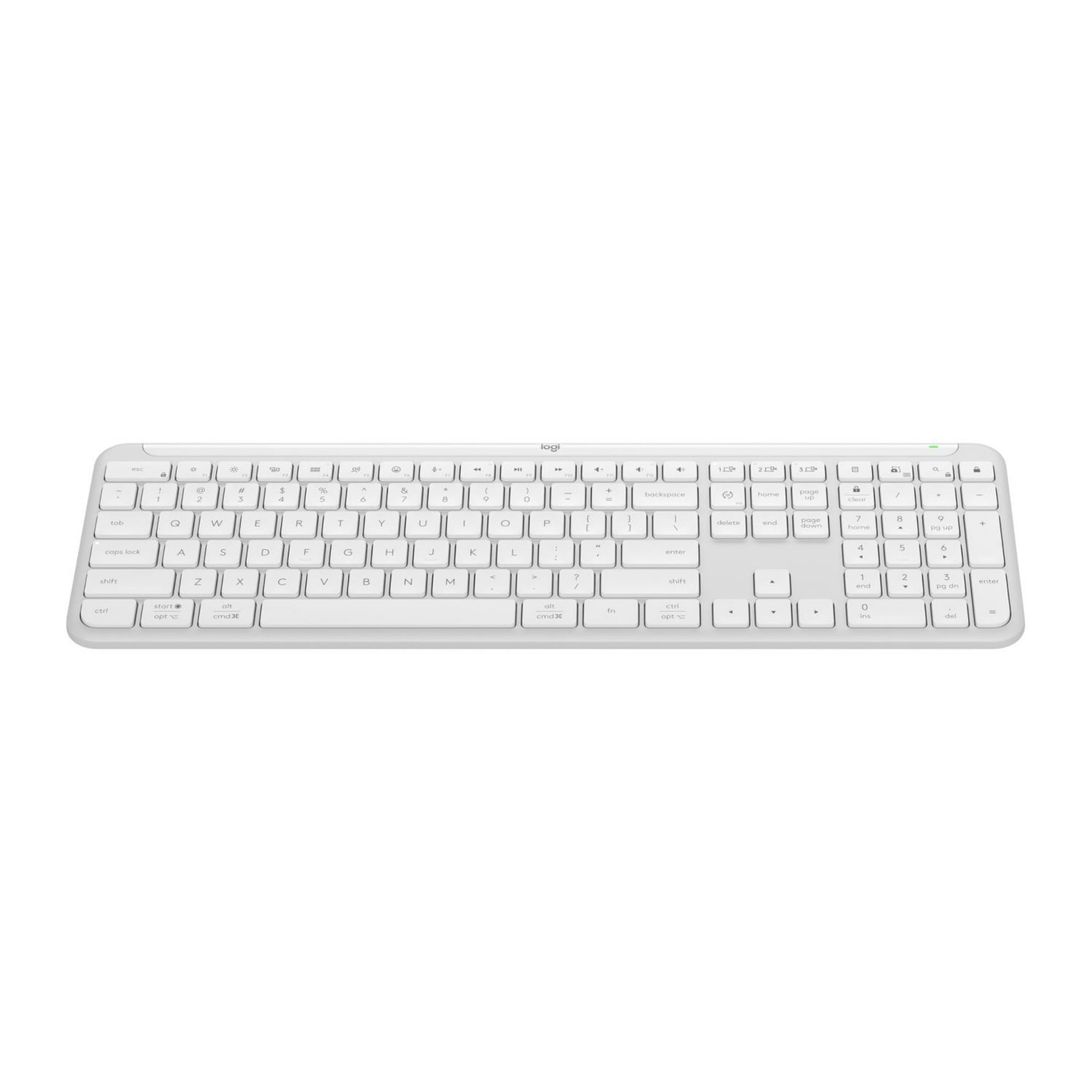 Logitech - Teclado Inalambrico Signature Slim K950 Blanco Español Blanco
