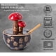 thumbnail image 4 of Salt Cellar de cerámica en forma de seta con tapa y cuchara de bambú, 4 of 7