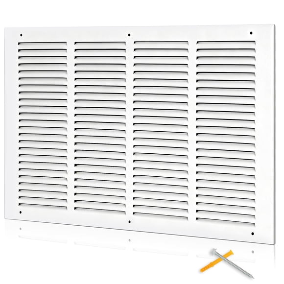 Rejilla De Retorno De Aire De Acero Blanco 20 X 12