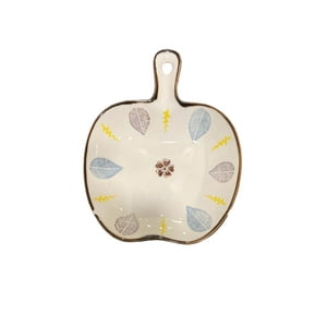 Oem - Pack 4 Plato Sopero Hondo Decorativo Diseño Flor Con Asa