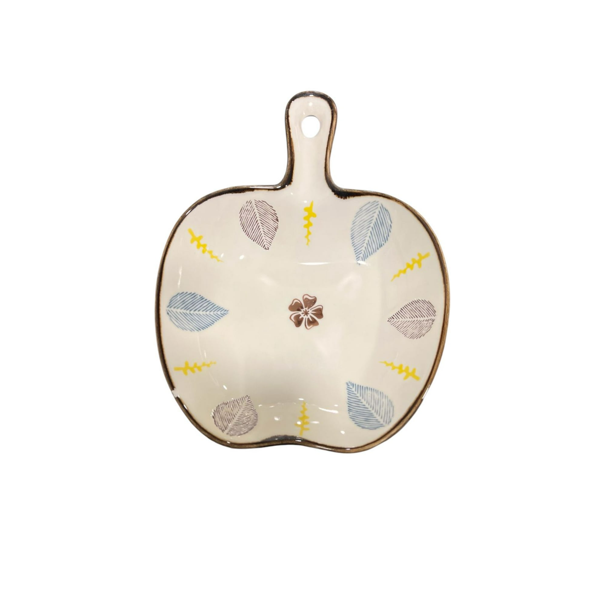 Oem - Pack 4 Plato Sopero Hondo Decorativo Diseño Flor Con Asa