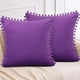 thumbnail image 1 of 2 Fundas De Almohada Cuadradas De Terciopelo Blando, Fundas De Almohada Decorativas De 40 X 40 Cm, Con Bolas De Terciopelo, Para Sofás De Decoración Familiar, Reposabrazos, Etc., 1 of 5