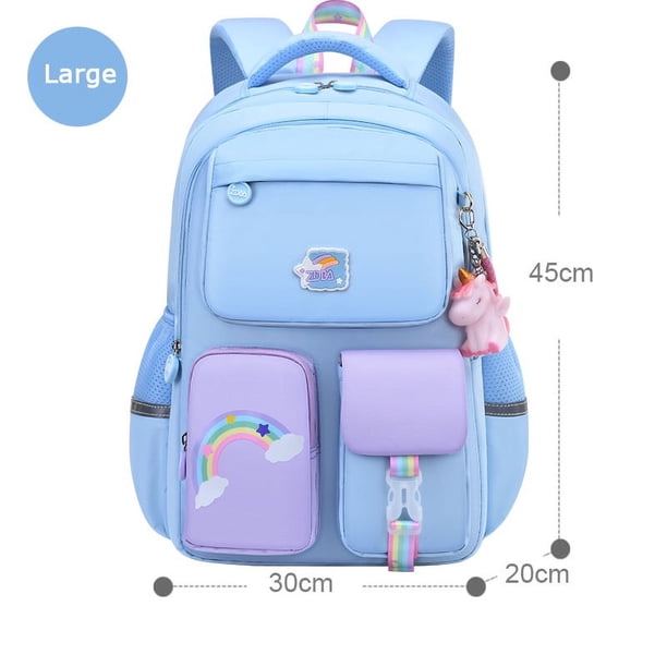Korean fashion rainbow shoulder strap school bag for teenagers girls Children's waterproof backpacks kids schoolbags mochilas
