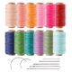 thumbnail image 1 of Hilo encerado KIVISIN 0,8 mm 35 m 12 colores – Kit de costura, 1 of 9