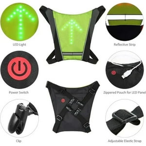 Movi - Chaleco Con Señalizador Led Para Bicicleta Scooter