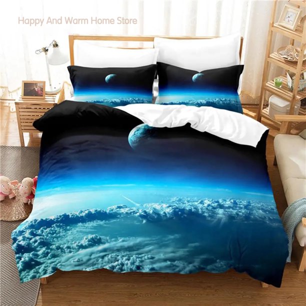 x2414 Bed SheetsBeautiful Star Print Bedding Set, Duvet Cover Set, Soft Comfortable Breathable Duvet Cover, For Bedroom Guest Room Decor 3-Piece Bedding Set (1 Duvet Cover + 2 Pillow Shams) nj2414