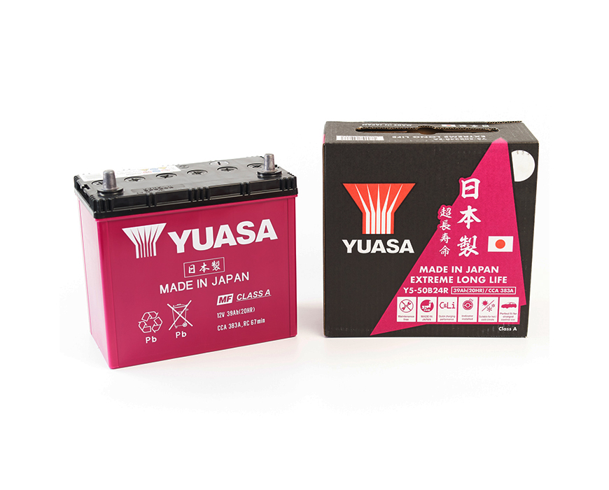 Batería De Auto Yuasa 50B24R - 39 Ah Y 383 Cca