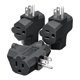 thumbnail image 1 of K KASONIC Adaptador de 3 salidas con conexión a tierra, resistente, 1 of 3