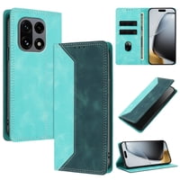 Funda Foxdock Para Oneplus 15 De Cuero Premium Bicolor Con Ranuras Rfid, Carcasa Tipo Billetera Antigolpes Y Soporte Plegable