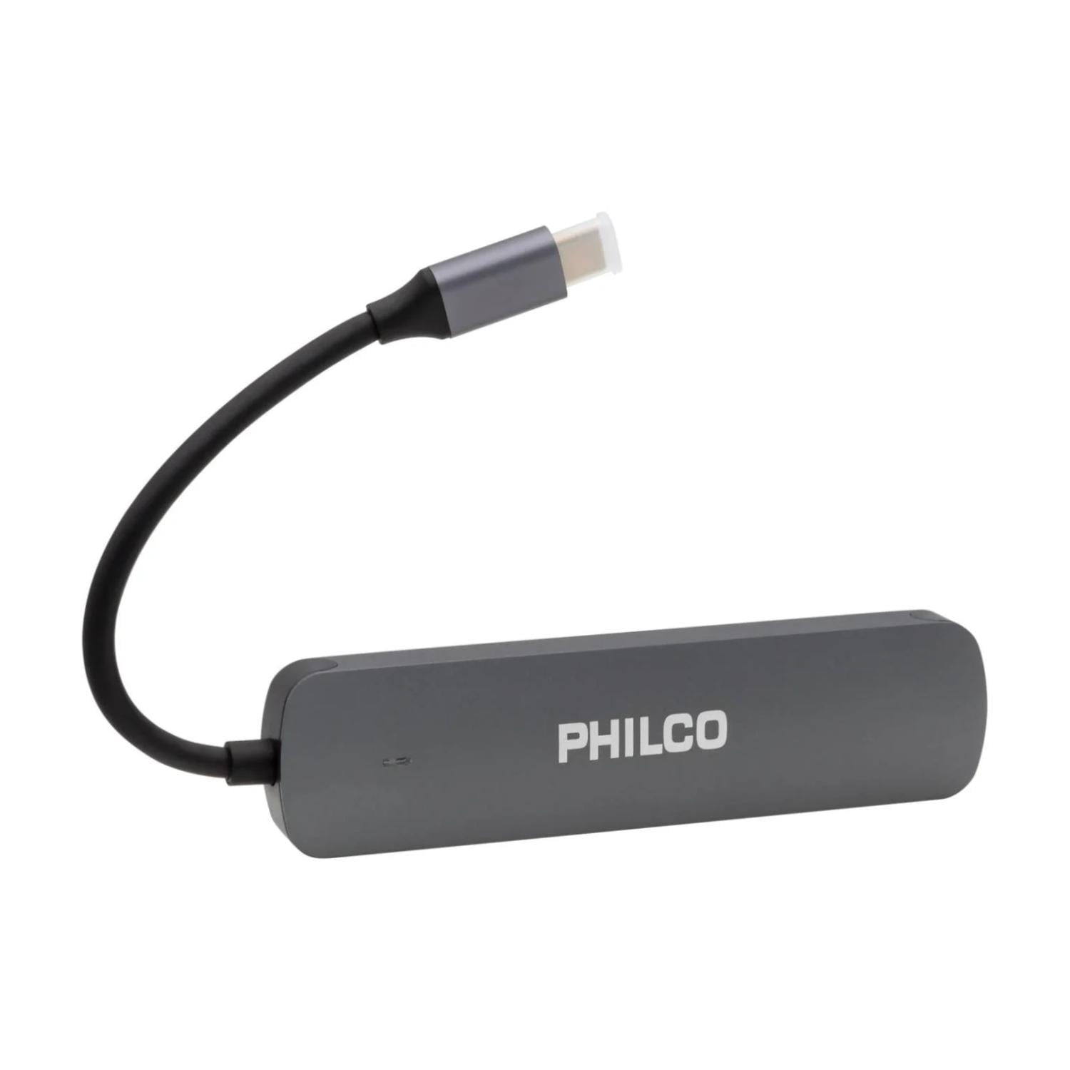 Philco - Adaptador Hub Usb C Multipuertos 6 En 1 B61284