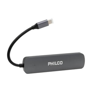 Philco - Adaptador Hub Usb C Multipuertos 6 En 1 B61284
