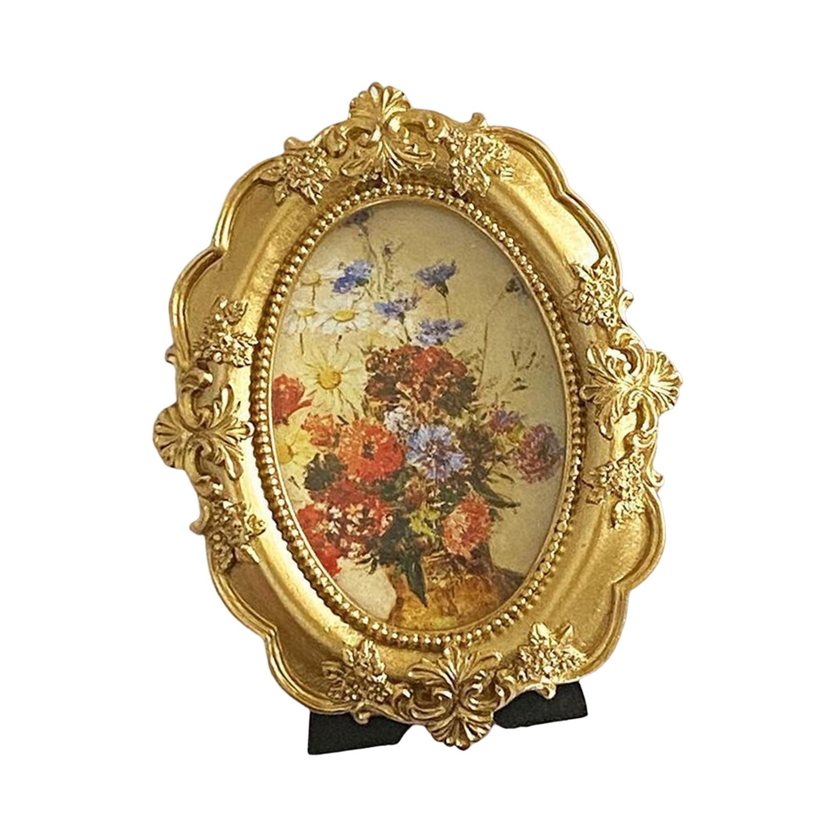 Bothyi - Marco De Exhibición De Imagen De Resina, Artesanía De Pie Para Decoración De Oficina De Escritorio