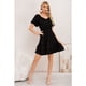 thumbnail image 1 of Vestido Corto Mujer Verano Manga Corta Globo Cuello V 3366, 1 of 3