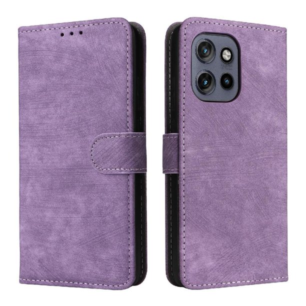 Funda Billetera para Motorola MOTO S50 5G con Soporte - Cartera de Cuero con Ranuras Morado