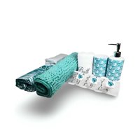 Juego De Baño 18 Piezas Cortina, Alfombra Y Mas Doral