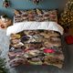 thumbnail image 1 of 3pcs MNKY-Changuitos Monkey Funny Collage Print Bedding Set Soft Comfortable Breathable, 1 of 1