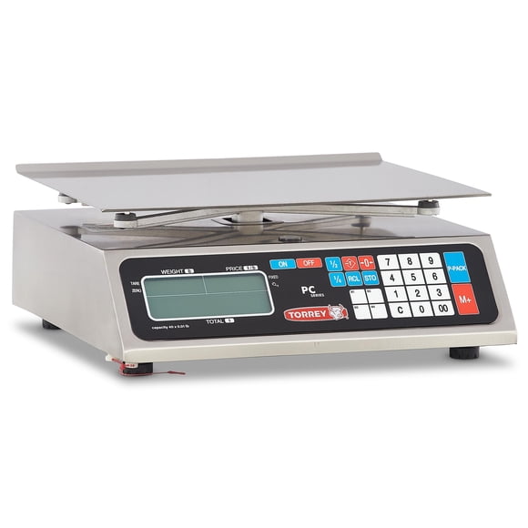 Balanza electrónica TORREY PC40L 18 kg recargable de acero inoxidable
