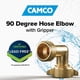 thumbnail image 2 of Hose Elbow Camco de 90 grados para autocaravanas de latón macizo, paquete de 2, 2 of 6