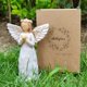 thumbnail image 2 of Figura BeLifer de ángel rezando tallada a mano en resina, 14 cm, 2 of 7