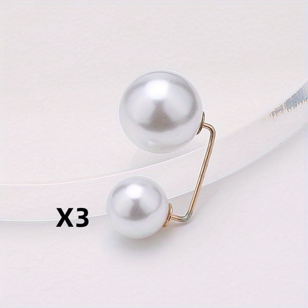 1pc Faux Pearl Pin Brooch - Waist Tightening Brooch for Skirts & Pants