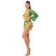 thumbnail image 3 of Saronite Conjunto de Top de Manga Larga con Cuello en V y Falda con Cordón Ajustable en la Espalda, Color Verde (para Mujer), 3 of 5
