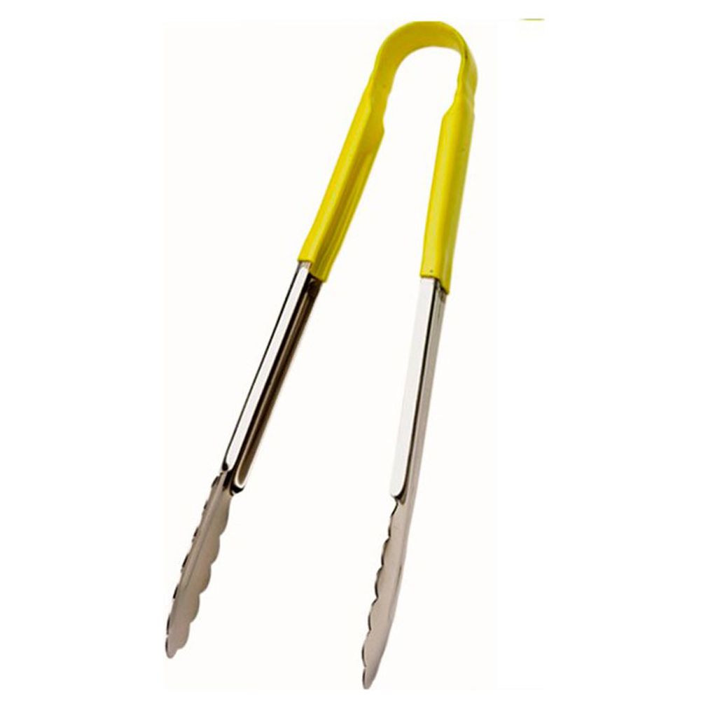 Ekipotel - Tenaza Ac. Inoxidable Mango Amarillo 23 Cm.