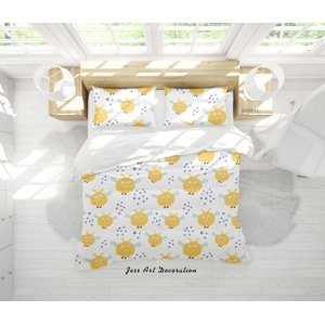 Milsleep - 3D Cartoon Animal Monsters Pattern Quilt Cover Set Bedding Set Duvet Cover