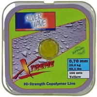 Silver Wave - Nylon Transparente Amarillo 0,70Mm Resiste 25Kg Bobina100Mt