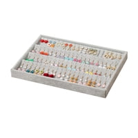 Xusx111 - Joyería De Terciopelo Organizador Tapa Transparente Arete Titular Organizador Aretes Almacenamiento Stud Bandeja Vitrina Caso De Exposición (Almacenamiento De Aretes) Solo Bandeja De Joyería