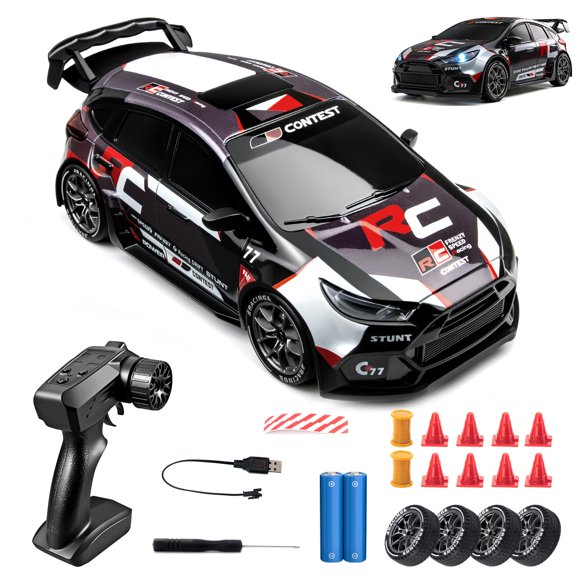 Coche RC Nowzeth 1/24 de drift en color morado