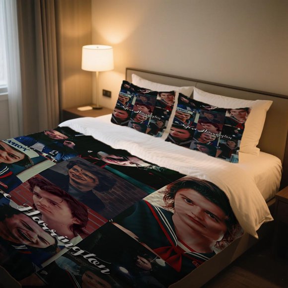 Steve Collage Duvet Cover Set A Mother's Day Surprise for Mom! Vibrant Digital Print Bedding Set Allseason Comfort and Easy Care