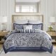thumbnail image 1 of Juego de ropa de cama Madison Park Queen 12 piezas color azul marino, 1 of 7