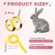 thumbnail image 2 of Uxcell 2Pcs Arnés y Correa para Conejo a Prueba de Escape Arnés para Animales Pequeños Correa Suave con Hebilla Ajustable Amarillo para Paseo de Cachorros, 2 of 7