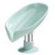 thumbnail image 3 of 1/2pcs Leaf Shape Soap Box Drain Soap Holder Bathroom Accessories Suction Cup Soap Dish Tray Soap Dish For Bathroom Soap Container, 3 of 5
