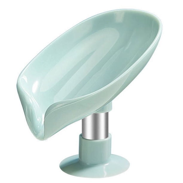 1/2pcs Leaf Shape Soap Box Drain Soap Holder Bathroom Accessories Suction Cup Soap Dish Tray Soap Dish For Bathroom Soap Container