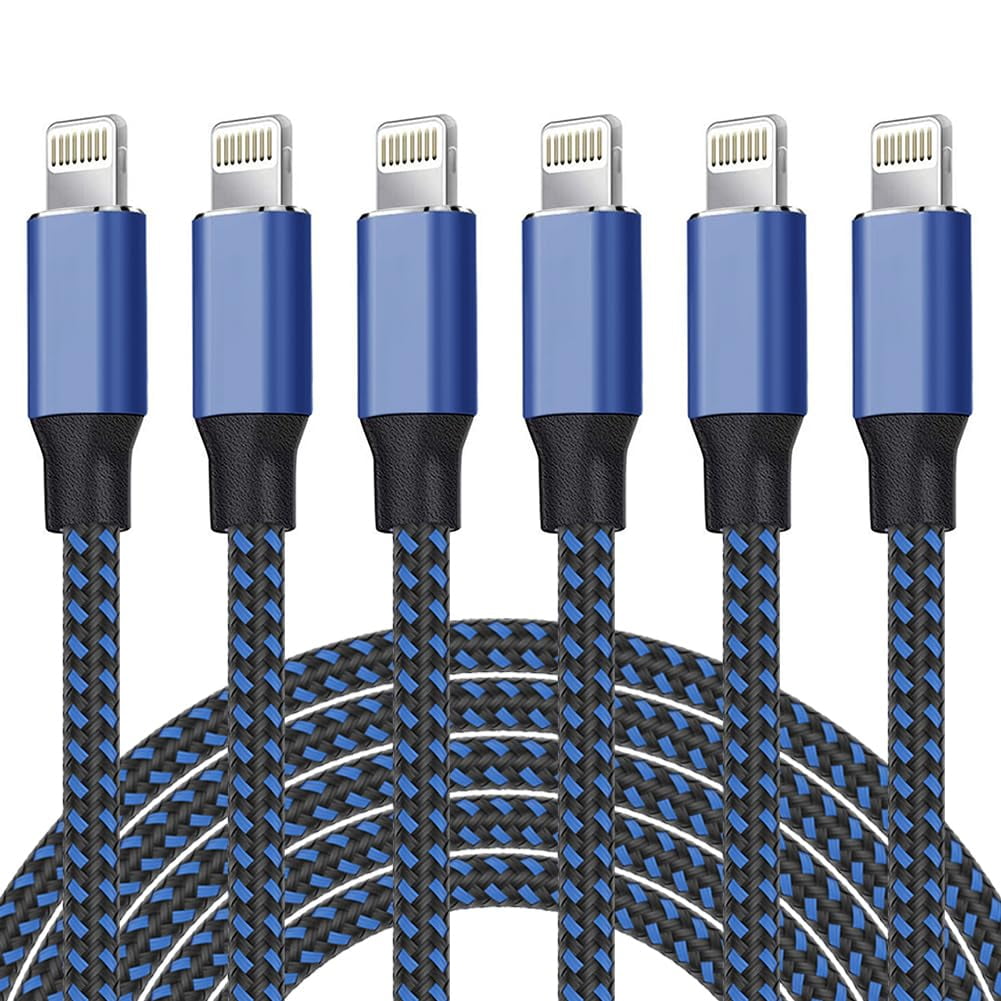 Cargador Nknzly Para Iphone [certificado Apple Mfi], Paquete De 6 Unidades, 1/1/2/2/2/3 M