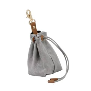 Ioensy - Treat De Perros Pouch Práctico Entrenamiento De Cachorros Con Cordón Para Viajar Al Aire Libre Cachorro Gris